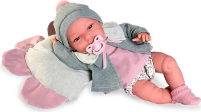 Produktbild von MuÑecas Antonio Juan Neugeborenen-puppe Toneta Mit Blumenkissen Rosa  Rosa One Size