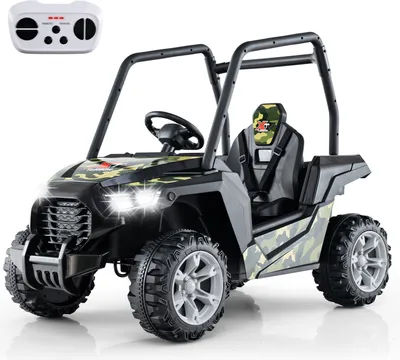 Immagine prodotto di COSTWAY Auto Elettrica per Bambini, 24V Bambini UTV Elettrico con 2.4G Telecomando, Veicoli Elettrici con Musica, Clacson, Radio e Luci LED (Verde)