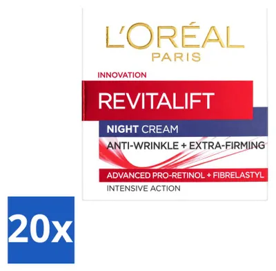 Productafbeelding van 20 x Nachtcrème tegen rimpels - Hydraterende en revitaliserende nachtcrème - 50 ml - Rimpelcrème - Anti-aging nachtcrème