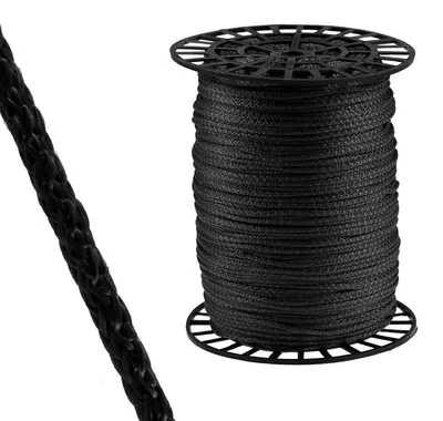 350m Polyester-Seil Ø 4mm auf Rolle Universalseil Kordel schwarz