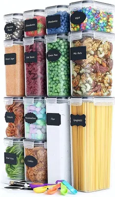 Produktbild von Lebensmittelbehälter für Küche, Pasta, Zucker, 12 Stück