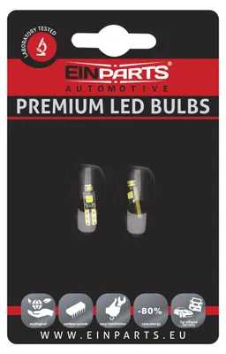 Zdjęcie produktu dla Einparts Żarówki Led T5 3Smd 3030 Do Oświetlenia Samochodów 2 Sztu