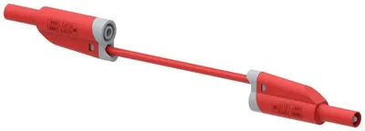 Messkabel 50 cm rot, Lamellenstecker 4 mm, 1 Stück