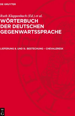 Produktbild von Wörterbuch der deutschen Gegenwartssprache, Lieferung 8. und 9., Bestechung - chevaleresk