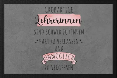Produktbild von Großartige Lehrerinnen Sind Schwer Zu Finden Fußmatte  Dankeschön Geschenk Hart Zu Vergessen