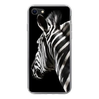 Produktbild von MuchoWow® Handyhülle Schutzhülle Hülle für iPhone SE 2022 Zebra - Wilde Tiere - Muster Silikon Softcase Handy Hülle - Schutzhülle