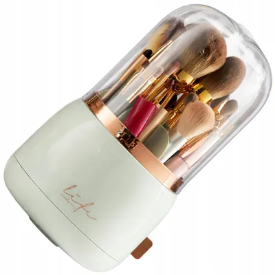 Produktbild von EDIBAZZAR | Make-up-Organizer mit Deckel für Kosmetikpinsel, grün