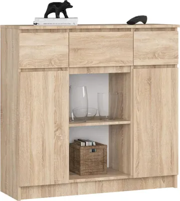 Produktbild von Kommode mit Schubladen und Türen, WJUNIPER - Sonoma Eiche