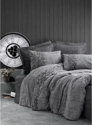 Image de Parure de Lit Housse de Couette 220 x 240 cm, 2 Taies d'Oreiller 60 x 60 cm, 100% Coton Renforcé, Gris