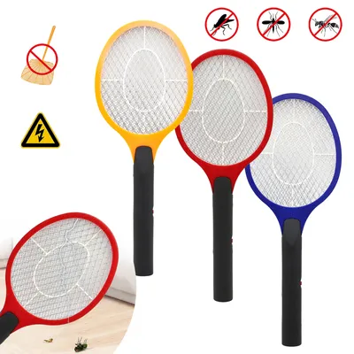 Produktbild von Karpal 3X Elektrische Fliegenklatsche Insektenvernichter Fliegenklatschen Moskito Zapper Doppelte Schichten Mesh Schutz, Fliegenfaenger Frei von Giftstoffen und Geruechen, Ideal fuer Drinnen und Draussen