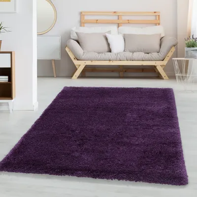 Produktbild von Weicher Hochflor-Teppich mit dichter Struktur - gemütliches Wohnaccessoire für moderne Räume, Größe: 280 x 370 cm, Farbe: Violett
