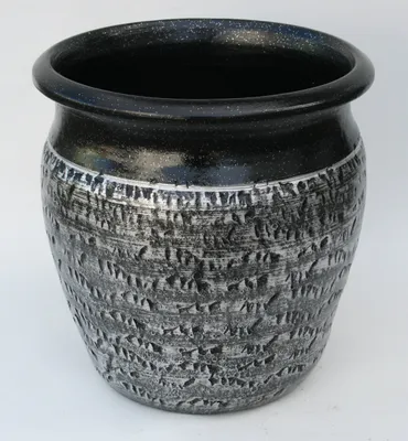 Produktbild von ÜBERTOPF KERAMIK ca.30 CM groß - Modell KLASSIK  Nr.2 Schwarz