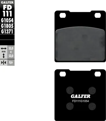 Produktbild von Bremsbeläge Set Galfer 2x FD111G1054 Semi-Metall vorne für Kawasaki ZRX S R ZXR ZZR, Suzuki GSX F FK GSX-R W P.R Hayabusa RF TL 500 - 1400 ccm Bj. 1987 - 2011