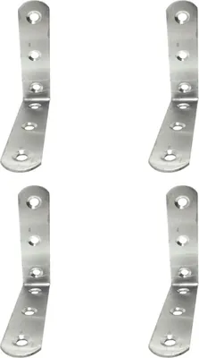 Obrázek produktu pro Úhelníková konzola EDM 86093 an24 nerezová ocel 8 x 8 x 1,9 cm 4 kusy