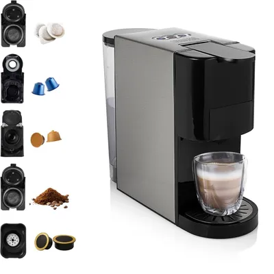 Produktbild von Princess 249451, Pad-Kaffeemaschine, 0,8 l, Kaffeekapsel, 1450 W, Schwarz, Silber