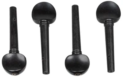 Produktbild von Stimmwirbel aus Ebenholz für 4/4 Geigen, 68x23 mm, vorgebohrt für Saiten, Serie B01