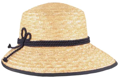Trachten-Schnute aus 100% Stroh mit Einfass und 3fach Kordel von Hut-Breiter in beige