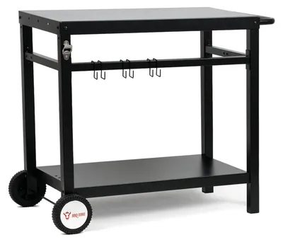 Immagine prodotto di Carrello per barbecue tavolo laterale - 85 x 50 x 81 cm - Nero - Acciaio laccato - Per esterno