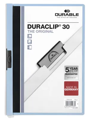Produktbild von DURABLE Klemmmappe DURACLIP® 30 A4, 220006 blau