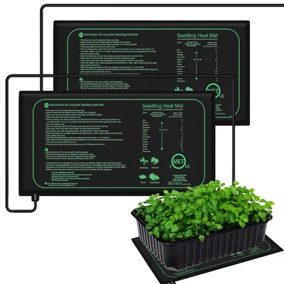 Produktbild von 2 Stück Heizmatte Pflanzen Zimmergewächshaus 21W Wärmematte Reptil Dragon Temperatur Heizkissen Amphibien Pet Mat Wärmer Bett Matte, 25x52,5cm