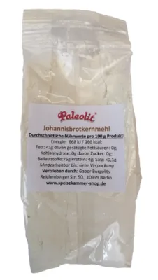 Produktbild von Paleolit Johannisbrotkernmehl E410 Verdickungsmittel, Stabilisator, Geliermittel 100g