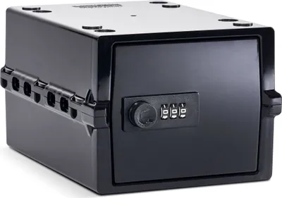 Produktbild von Lockabox Mini™ Aufbewahrungsbox mit Zahlenschloss – Abschließbarer Medikamentenschrank – Schwarz