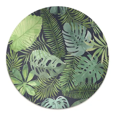 Obrázek produktu pro Kulatá ochranná podložka pod podlahu - Ochranná podložka pod židli - Podložka pod podlahu - 140x100 cm - Exotické listy