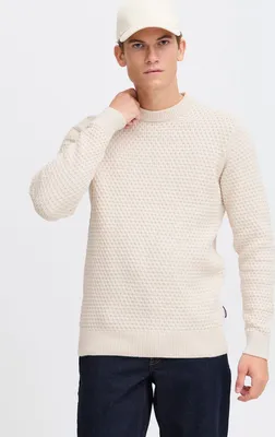 Produktbild von Casual Friday CFKarl Herren Strickpullover Grobstrick Pullover mit Rippkragen Rippbündchen 100% Baumwolle Regular fit