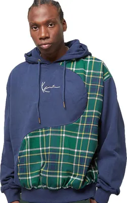 Produktbild von Karl Kani Herren Hoodie Small Signature Wavy Block Os blue S