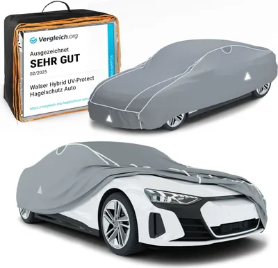Produktbild von WALSER Hagelschutz Abdeckplane Auto, Auto Hagelschutzplane, Autogarage Abdeckung, Abdeckplane Auto Hybrid UV Protect, Abdeckung Auto 100% Polyester Auto Abdeckung PKW wasserdicht L