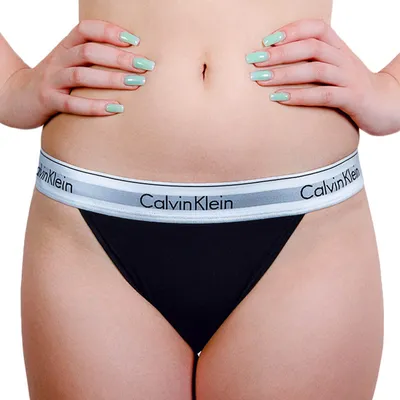 Produktbild von Calvin Klein dames high leg tanga (1-pack), tanga slip, zwart