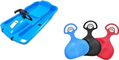 Produktbild von KHW | Snow Fox Lenkschlitten Set | Germany | inkl. Po-Rutscher | farblich Sortiert | Iceblue