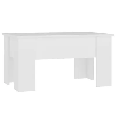 Image de Table basse blanche 79x49x41 cm bois composite