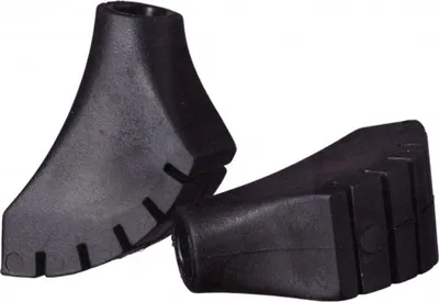 Produktbild von Best Sporting Nordic Walking Gummipuffer 2er Set – Ersatz Gummiaufsätze für Nordic Walking Stöcke, stoßdämpfend & rutschfest, Schwarz