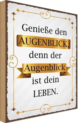 Produktbild von vianmo Holzschild 18x12 cm genieße den Augenblick denn Dekoration
