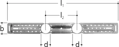 Produktbild von Sanipex Dosenhalter 5741 doppelt 500 mm