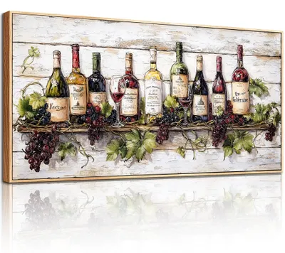 Leinwandbild Vintage 50x100 cm gerahmt Wanddeko