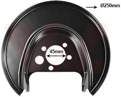 Produktbild von VAN WEZEL Spritzblech Bremsscheibe für VW Lupo (6X1, 6E1) Hinten Rechts 5817374 Ankerblech