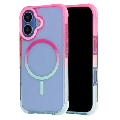 Image de Coque arrière Selencia Gradient avec MagSafe pour l'iPhone 17 d'Apple - Rose / Bleu