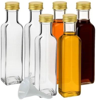 Productafbeelding van Set van 6 Glazen Flessen 500ml met Schroefdop