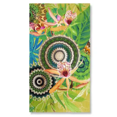 Produktbild von Beach towel HIP 100x180 cm - mandalas, leaves and flowers