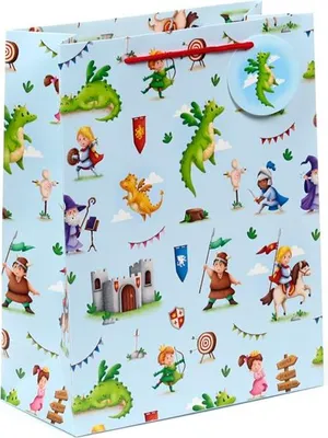 Produktbild von Ritter-Drachen-Geschenktüte groß