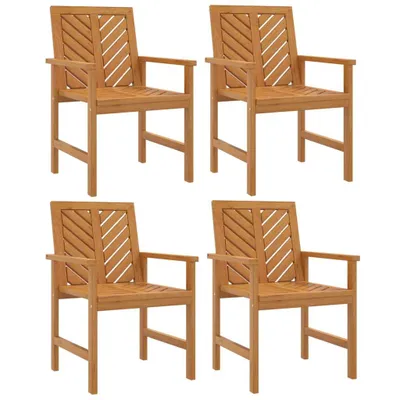 Produktbild von Garten-Essstühle 4 Stk. Massivholz Akazie