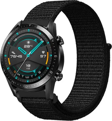 Produktbild von Strap-it Huawei Watch GT 2 Armband Nylon (Schwarz)