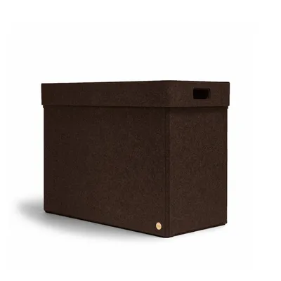 Produktbild von Aufbewahrungsbox CLASSIC Filz 75 x 37 x 55 cm mit Deckel in dunkelbraun meliert