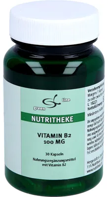 Image de Green Line Nutritheke Vitamine B2 100 mg gélules, 30 gélules