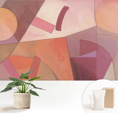 Produktbild von Fototapete  - 152x104 cm - Tapete - Wandtapete - Wandbilder  - Dekofolie - Tapete Folie - Wand - Dekoration - Wohnzimmer - Farbenfrohe Formen
