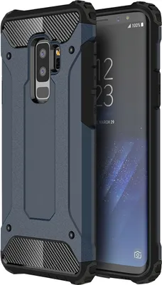 Produktbild von Mobigear Outdoor  Samsung Galaxy S9 Plus Hülle Hardcase Backcover Stoßfest - Marineblau