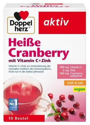 Produktbild von Doppelherz Heiße Cranberry, Pulver, 10 Beutel