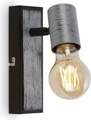 Produktbild von Wandleuchte Wandlampe VSchwenkbar Spot 1xE27 max. 60 Watt Antik-silber Briloner